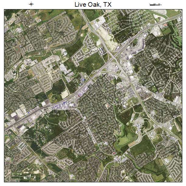 Live Oak, TX air photo map