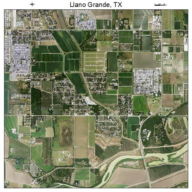Llano Grande, TX air photo map