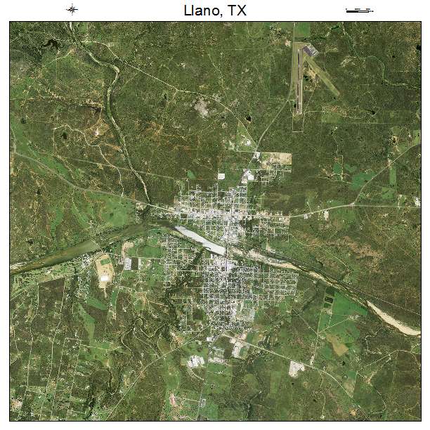 Llano, TX air photo map
