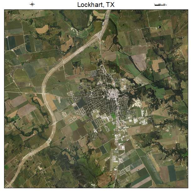 Lockhart, TX air photo map