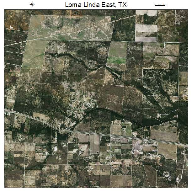 Loma Linda East, TX air photo map