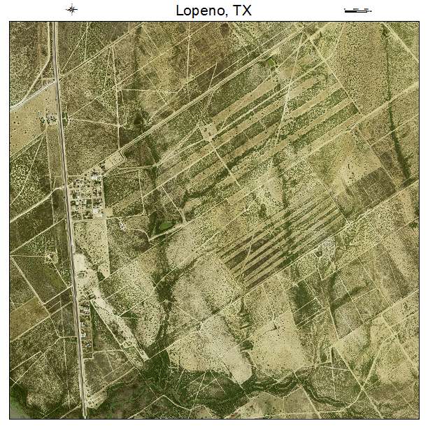 Lopeno, TX air photo map