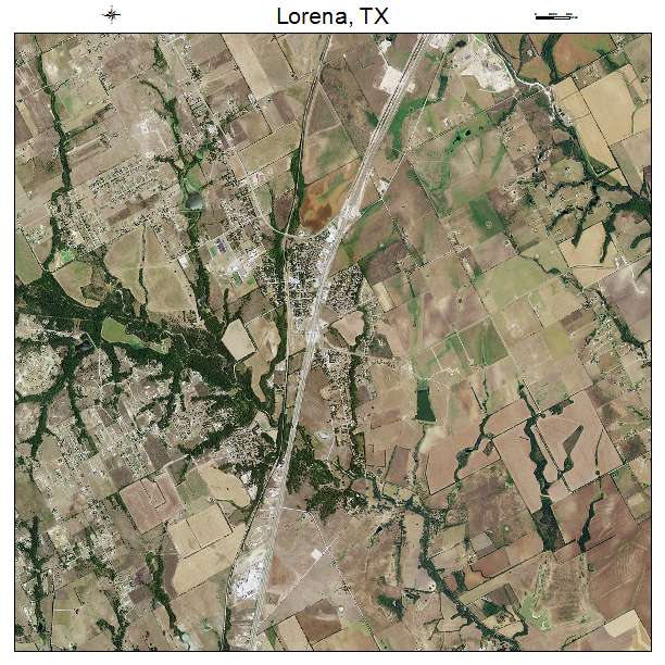 Lorena, TX air photo map
