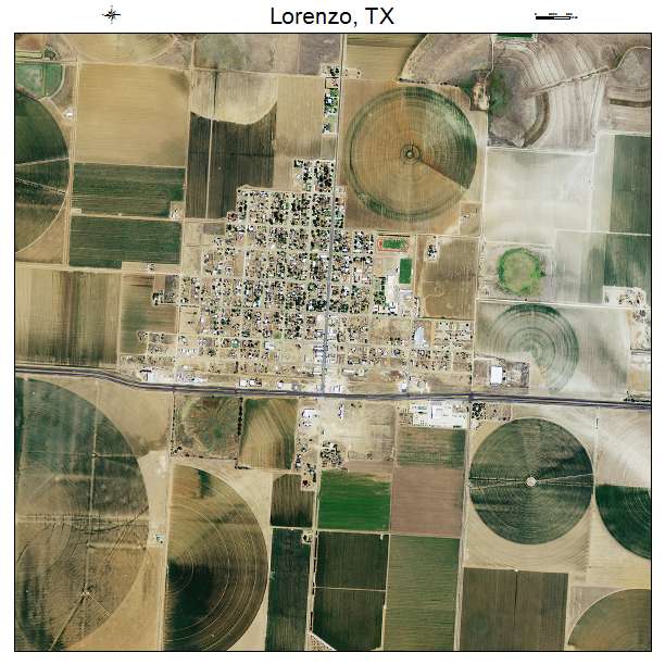 Lorenzo, TX air photo map