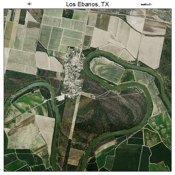 Los Ebanos, TX air photo map