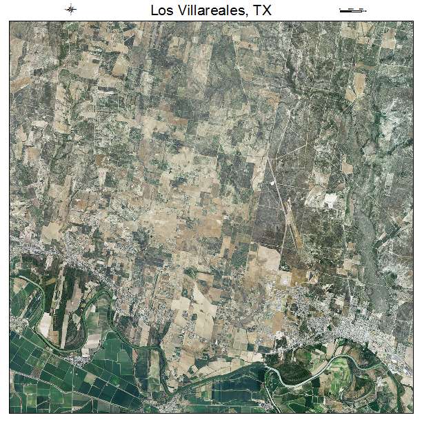 Los Villareales, TX air photo map