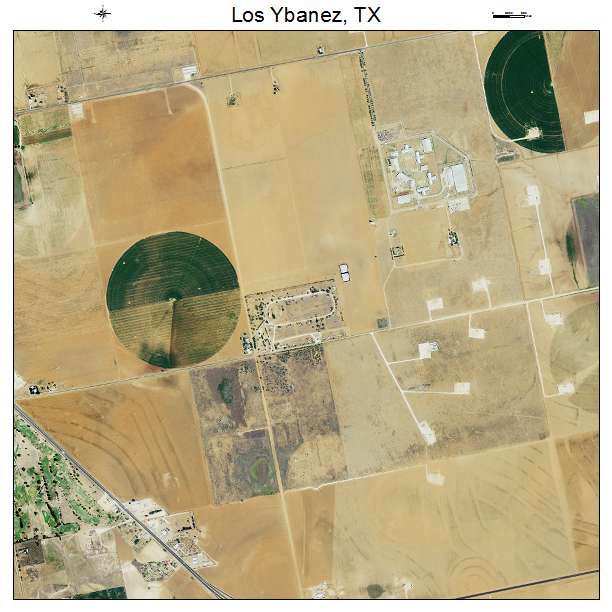 Los Ybanez, TX air photo map