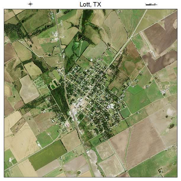 Lott, TX air photo map