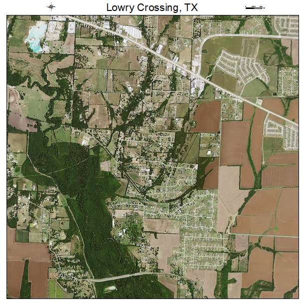 Lowry Crossing, TX air photo map