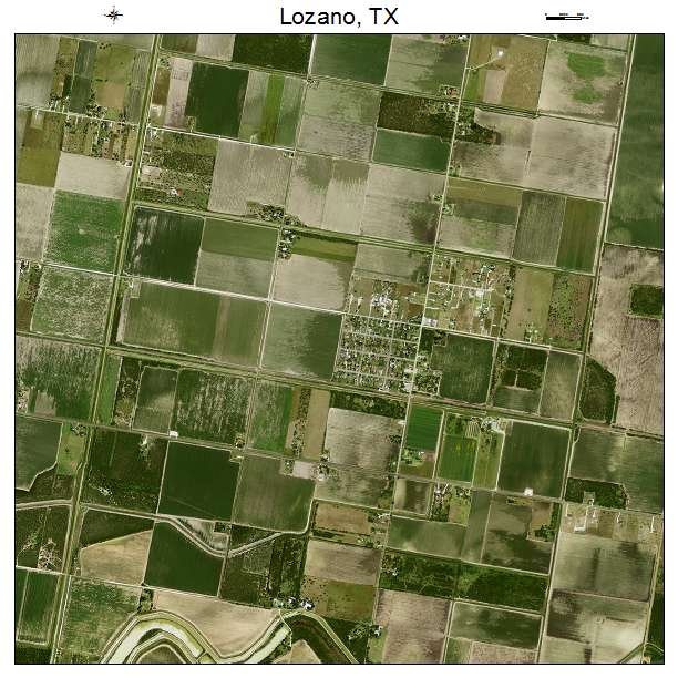 Lozano, TX air photo map