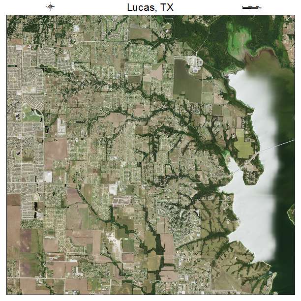 Lucas, TX air photo map