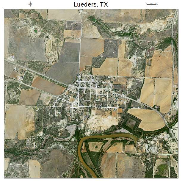 Lueders, TX air photo map