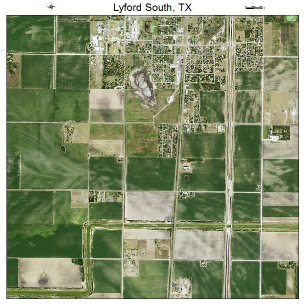 Lyford South, TX air photo map