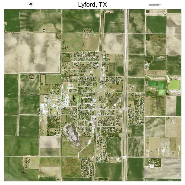 Lyford, TX air photo map