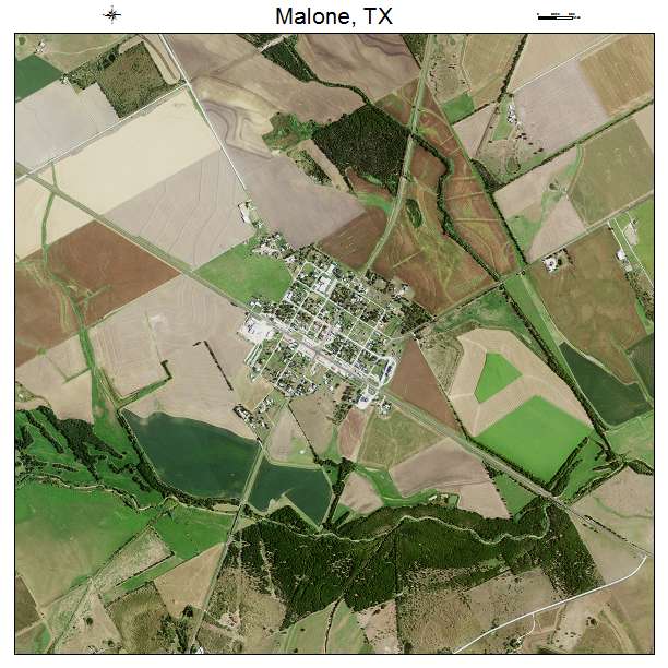 Malone, TX air photo map