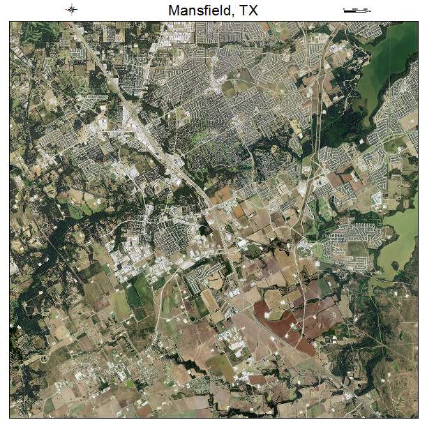 Mansfield, TX air photo map