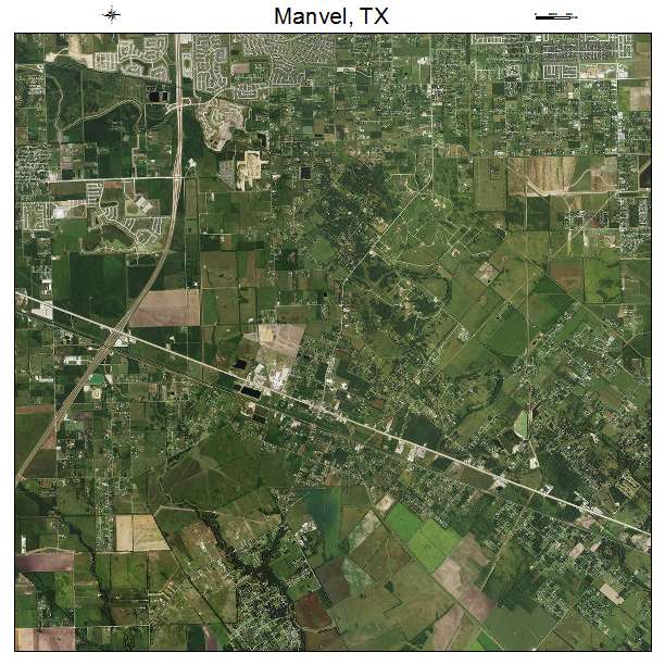 Manvel, TX air photo map