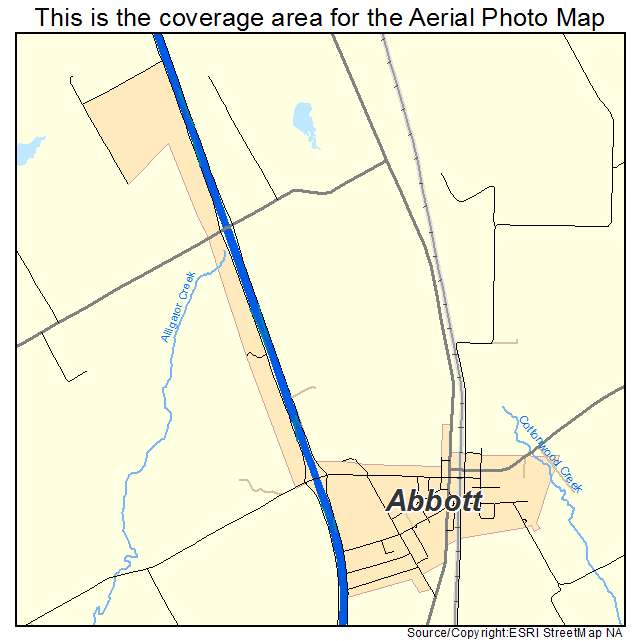 Abbott, TX location map 