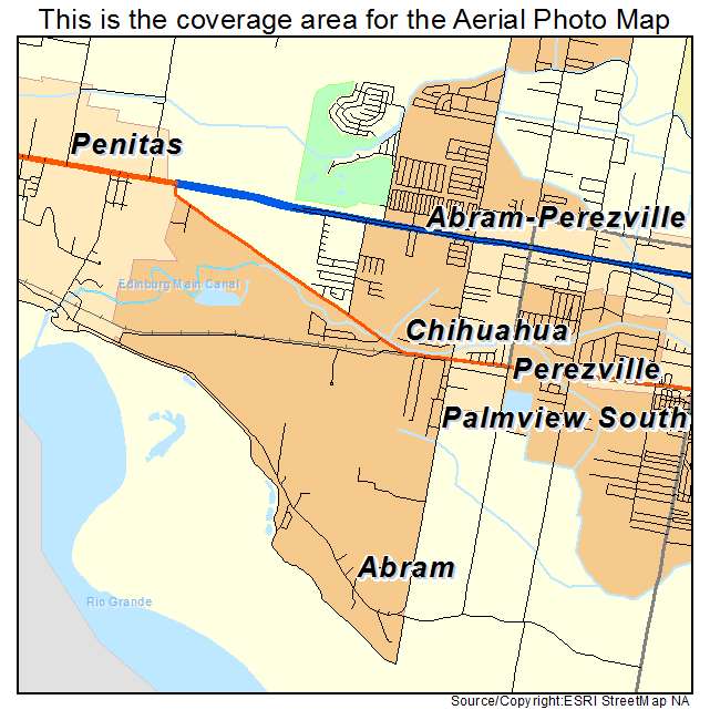 Abram Perezville, TX location map 