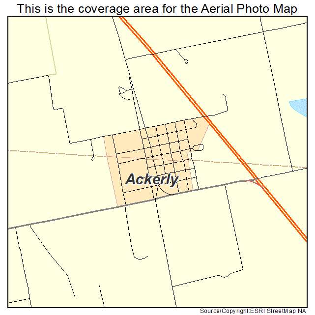 Ackerly, TX location map 