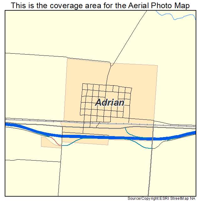 Adrian, TX location map 