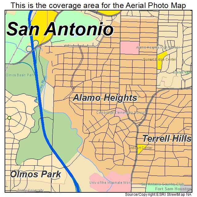 Alamo Heights, TX location map 