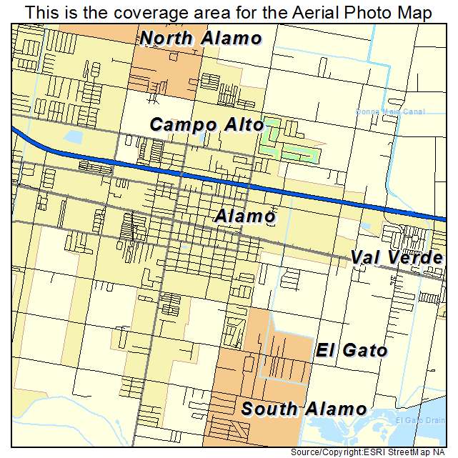 Alamo, TX location map 