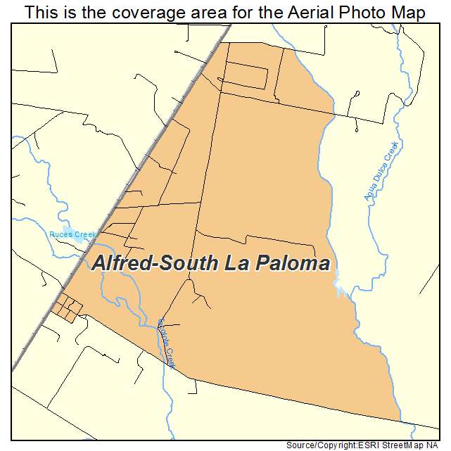 Alfred South La Paloma, TX location map 