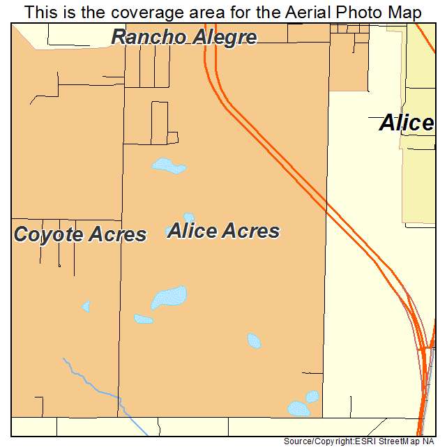 Alice Acres, TX location map 