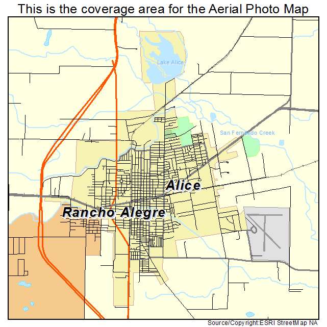 Alice, TX location map 