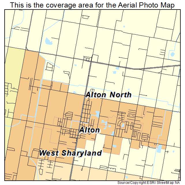 Alton North, TX location map 