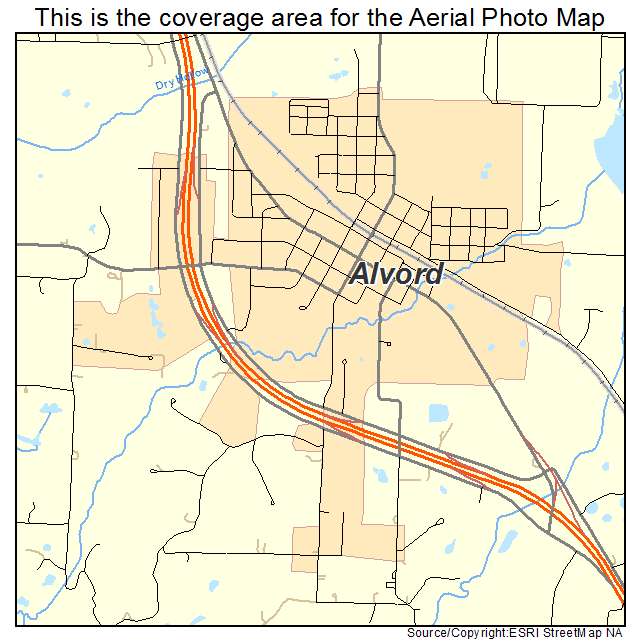 Alvord, TX location map 