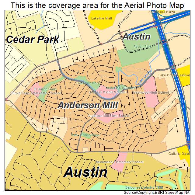 Anderson Mill, TX location map 