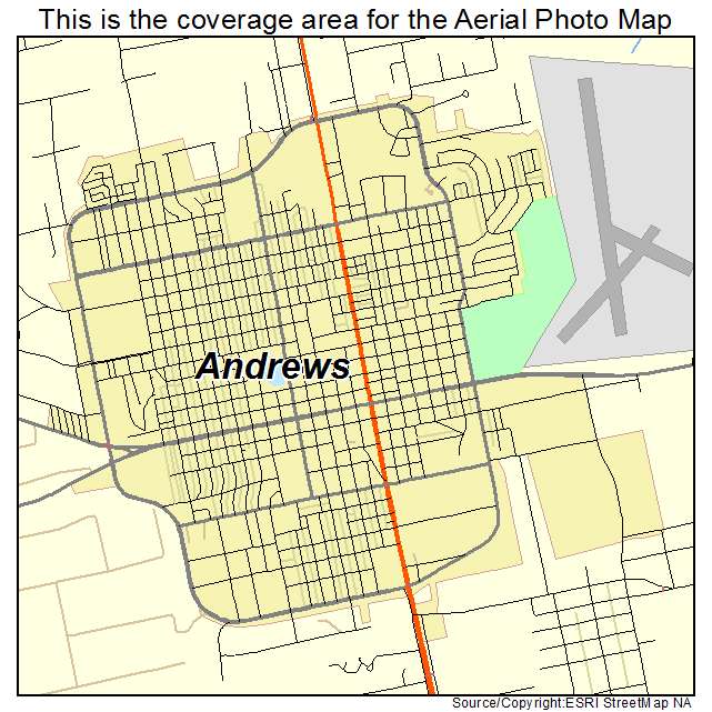 Andrews, TX location map 