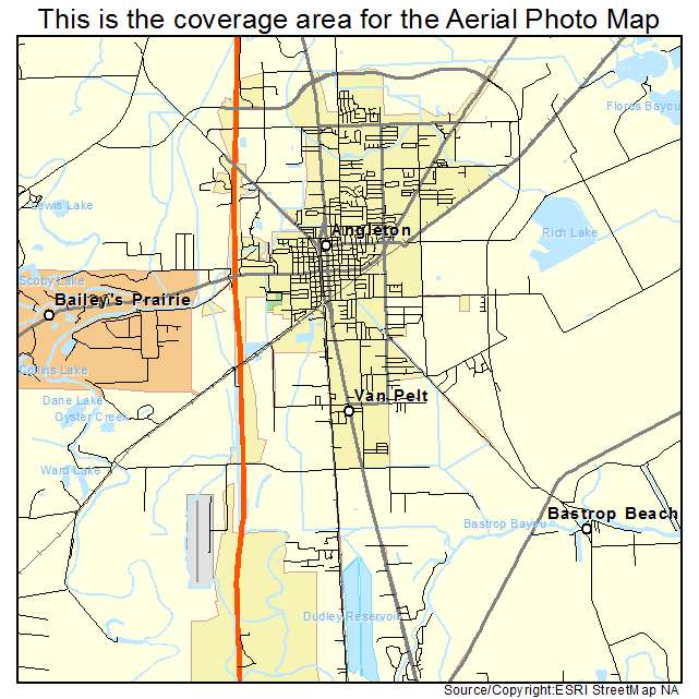 Angleton, TX location map 