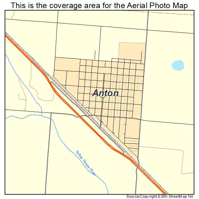 Anton, TX location map 