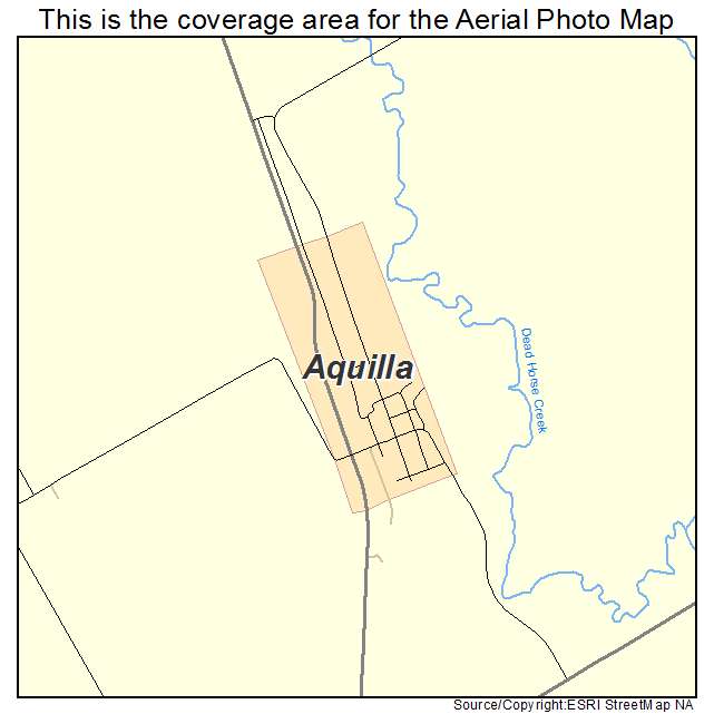 Aquilla, TX location map 