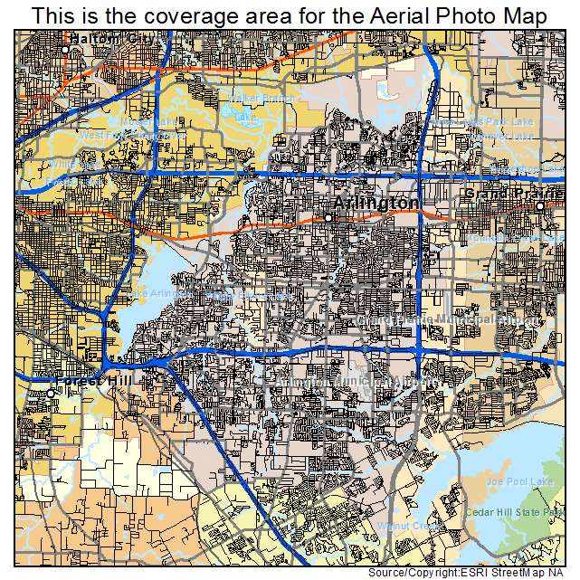 Arlington, TX location map 