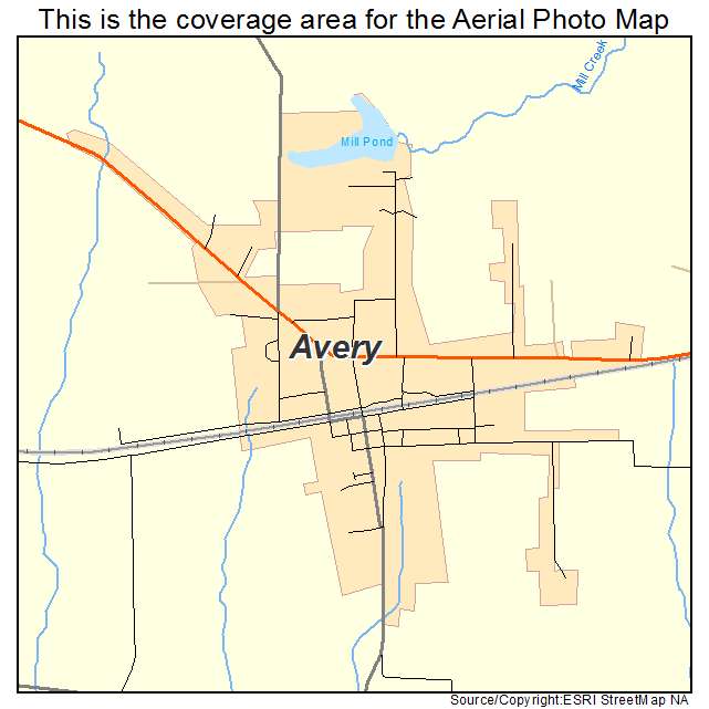 Avery, TX location map 