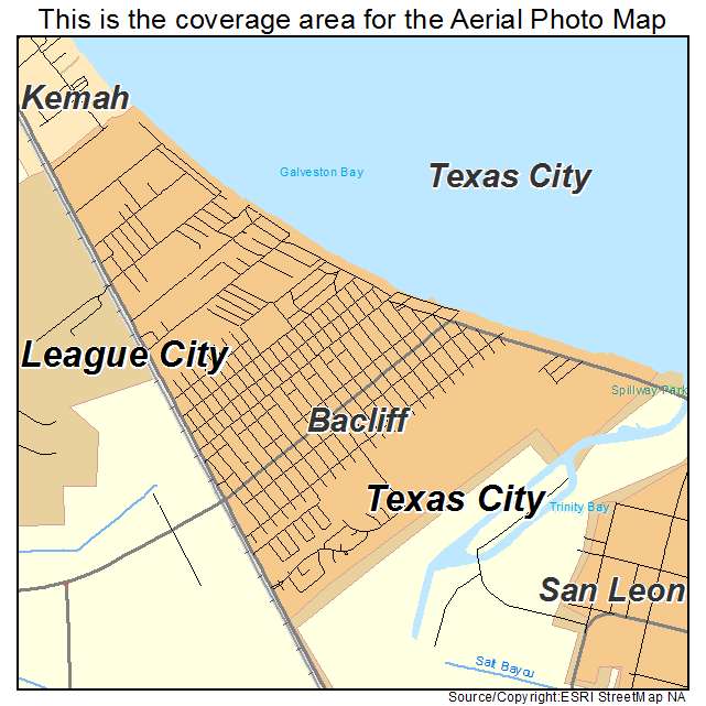 Bacliff, TX location map 