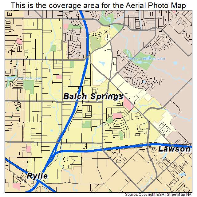 Balch Springs, TX location map 