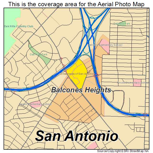 Balcones Heights, TX location map 