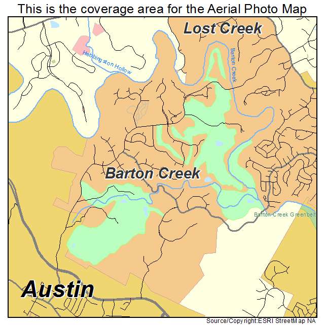 Barton Creek, TX location map 