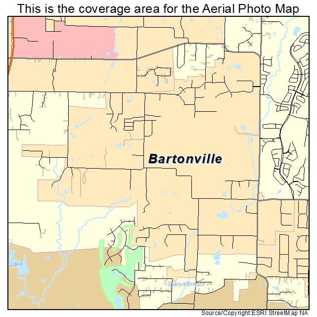 Bartonville, TX location map 