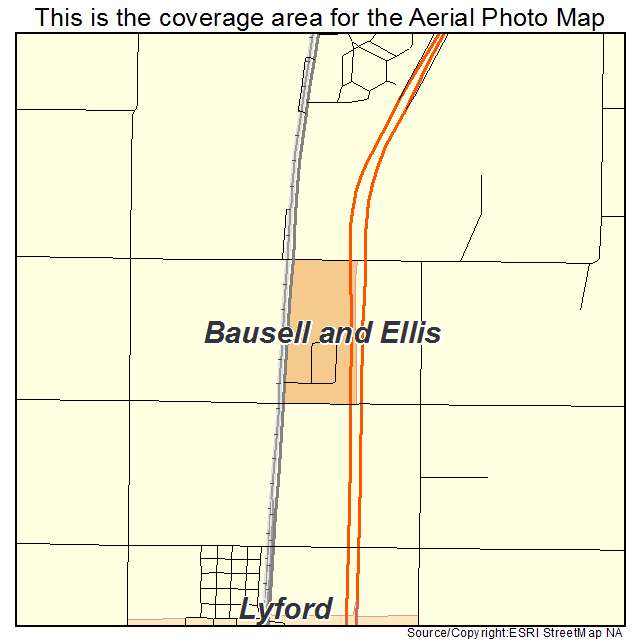 Bausell and Ellis, TX location map 