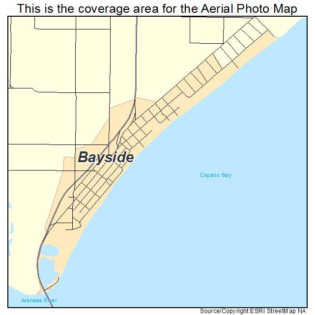 Bayside, TX location map 