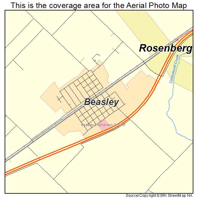 Beasley, TX location map 