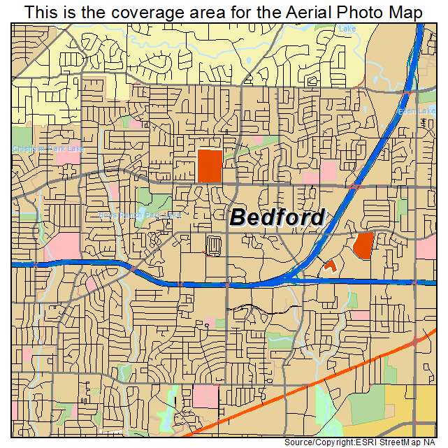Bedford, TX location map 