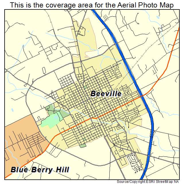 Beeville, TX location map 