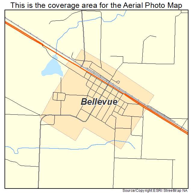 Bellevue, TX location map 